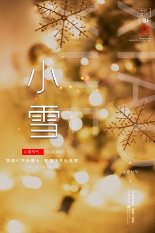 小雪传统24节气海报模板503
