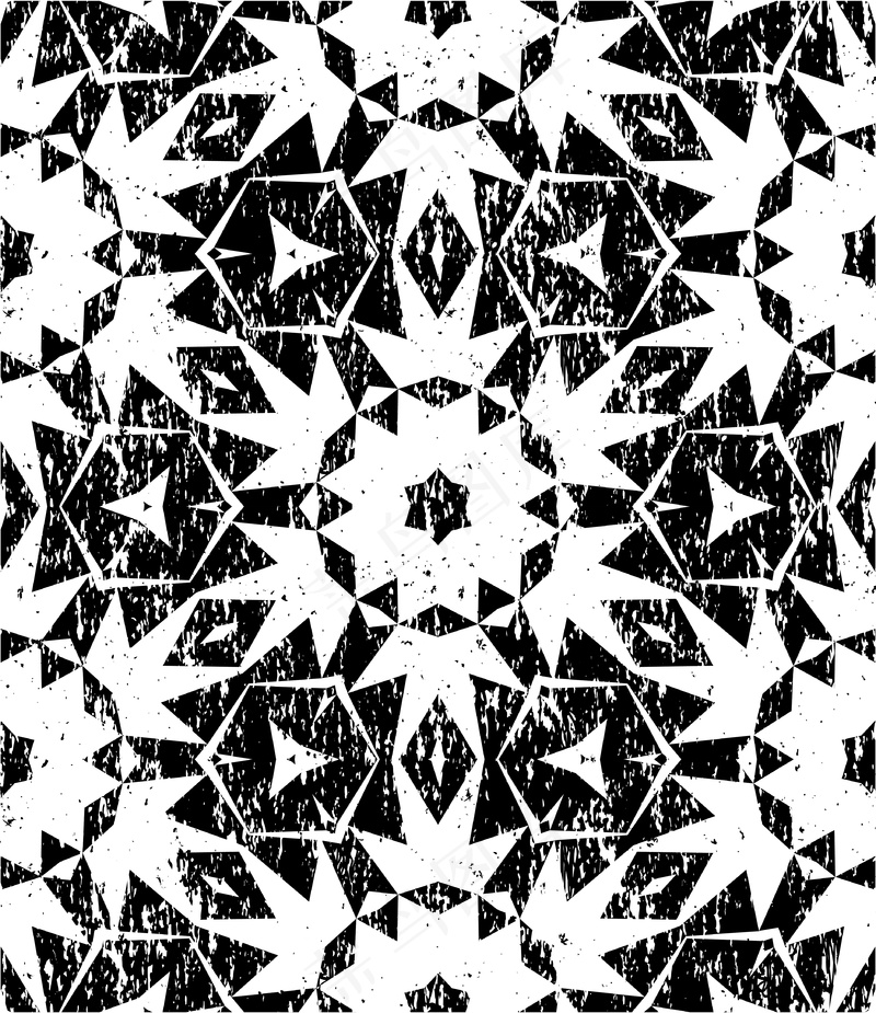 矢量 黑白 简约 花纹 底纹