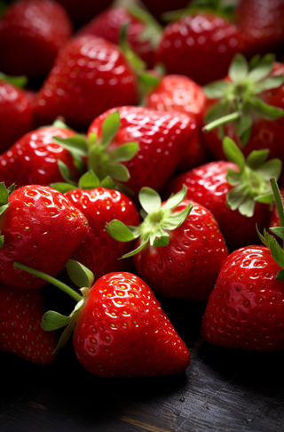 新鲜草莓水果摄影图