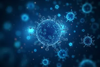 医疗细菌病毒细胞3D渲染图