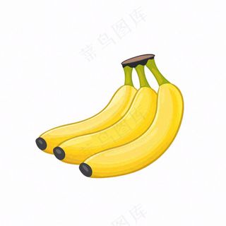 香蕉黄色水果卡通插画免抠
