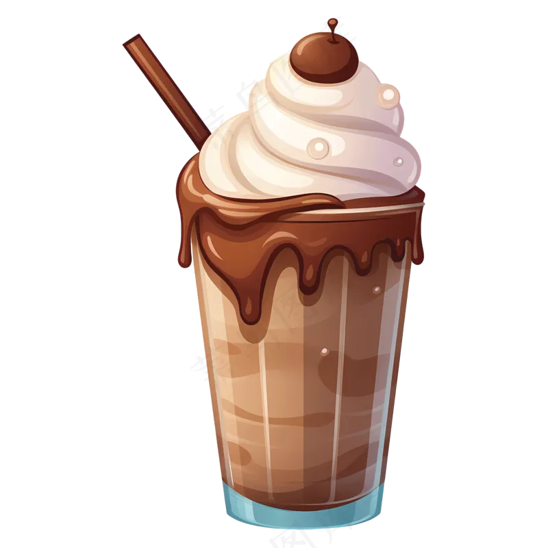 免抠巧克力冰淇淋杯