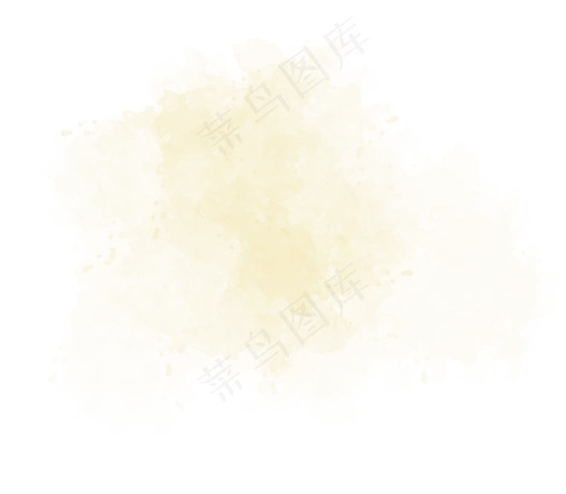 中国新年传统水墨晕染彩色免扣图片素材96