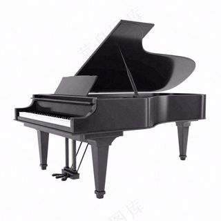 钢琴黑白乐器音乐免抠