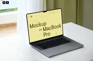 放置在桌上的笔记本样机