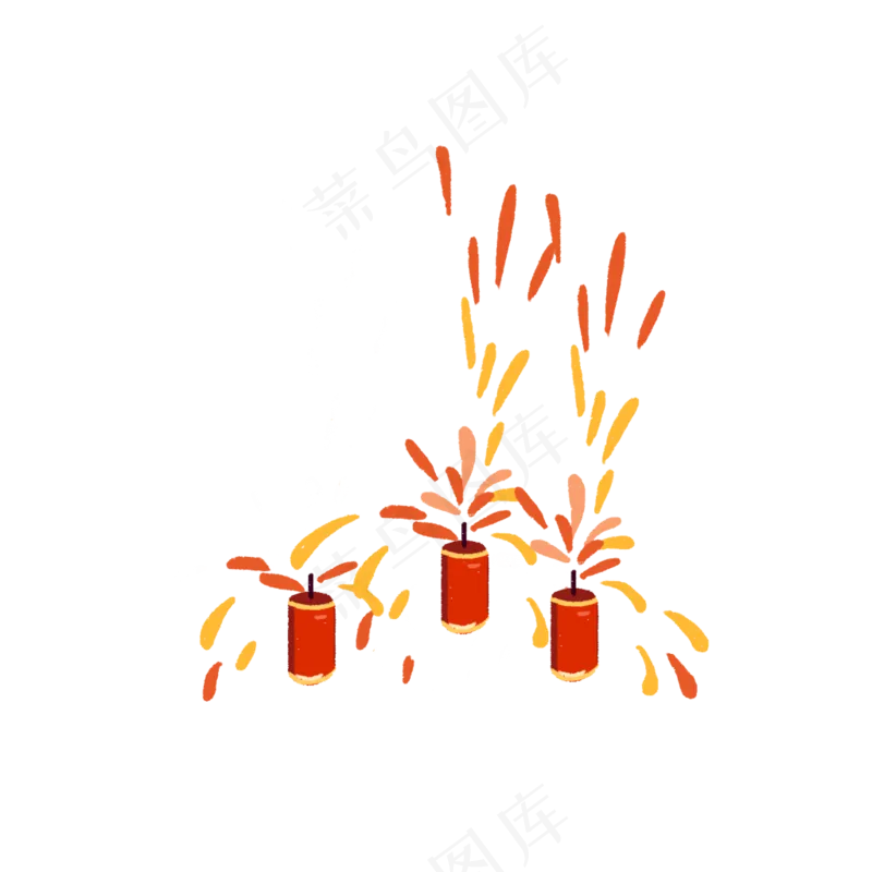 鞭炮 烟花 插画