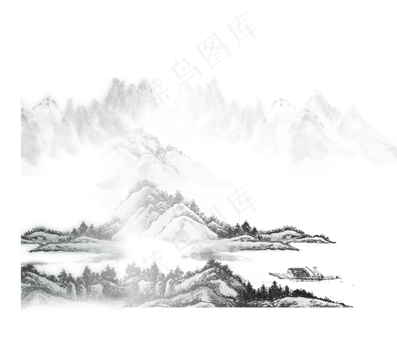 新中式水墨山水画24