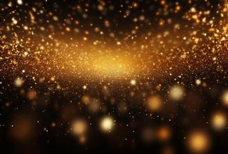 黑金色大气闪光粒子金色尘粉光晕灯光摄影背景图
