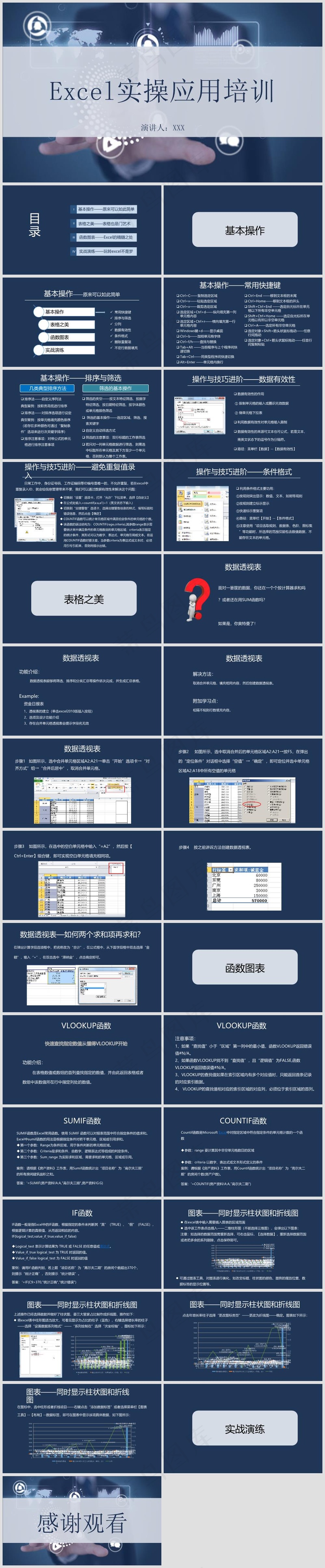 Excel办公丨表格编辑美化技巧丨表格办公培训PPT034