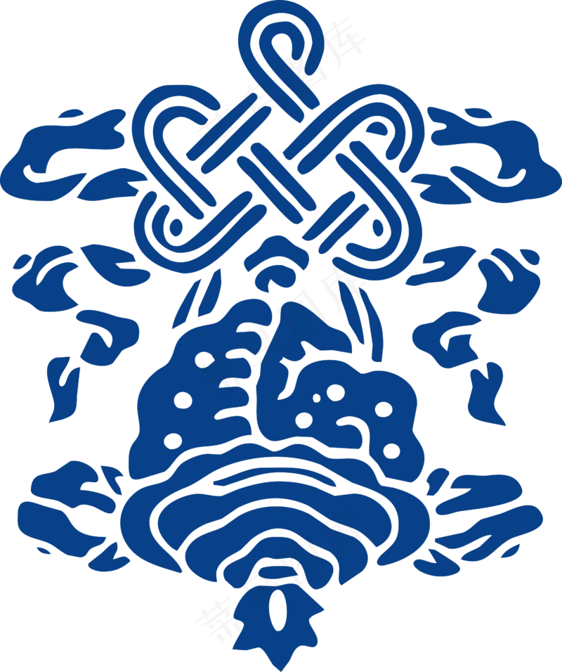 古代青花瓷图案花纹中国风图案祥云纹理传统图腾PNG免扣素材