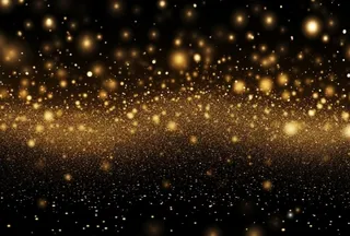 黑金色大气闪光粒子金色尘粉光晕灯光摄影背景图