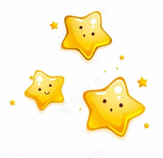 小星星天气卡通插画免抠