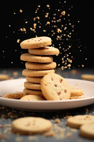 曲奇饼饼干酥脆下午茶美味零食美食摄影图