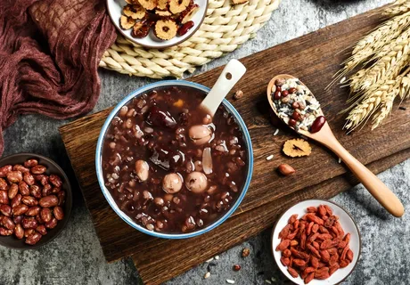 红豆八宝粥美食背景 红豆八宝粥美食背景