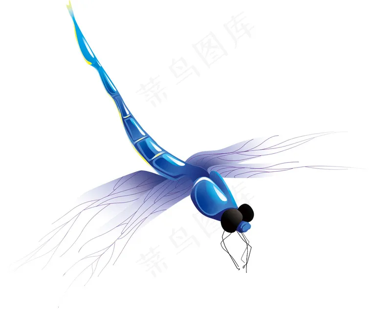 水彩免扣蜻蜓psd模版下载