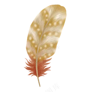 水彩羽毛免扣