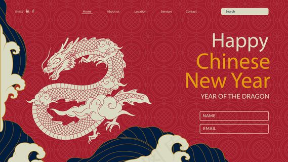 龙年新年春节元素插画 (16)