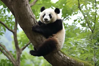 大熊猫国宝动物保护动物摄影图