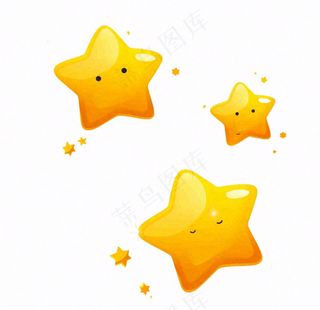 小星星天气卡通插画免抠