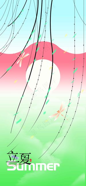 立夏节气传统海报