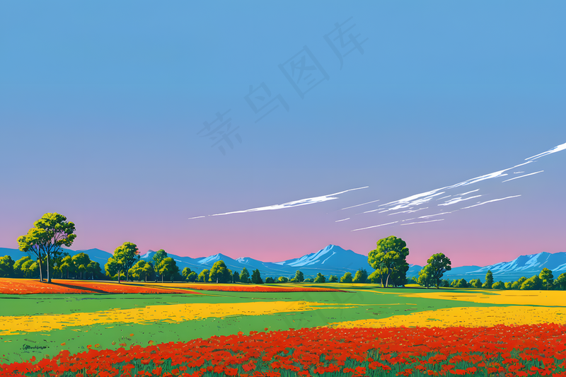 晴朗天空下立公园图片