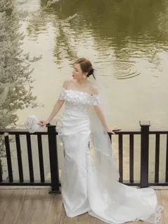 白色婚礼裙子漂亮新娘2