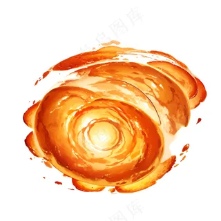 橙色 手绘 诱人 酱料 柠檬 液体 米其林 免抠 素材5