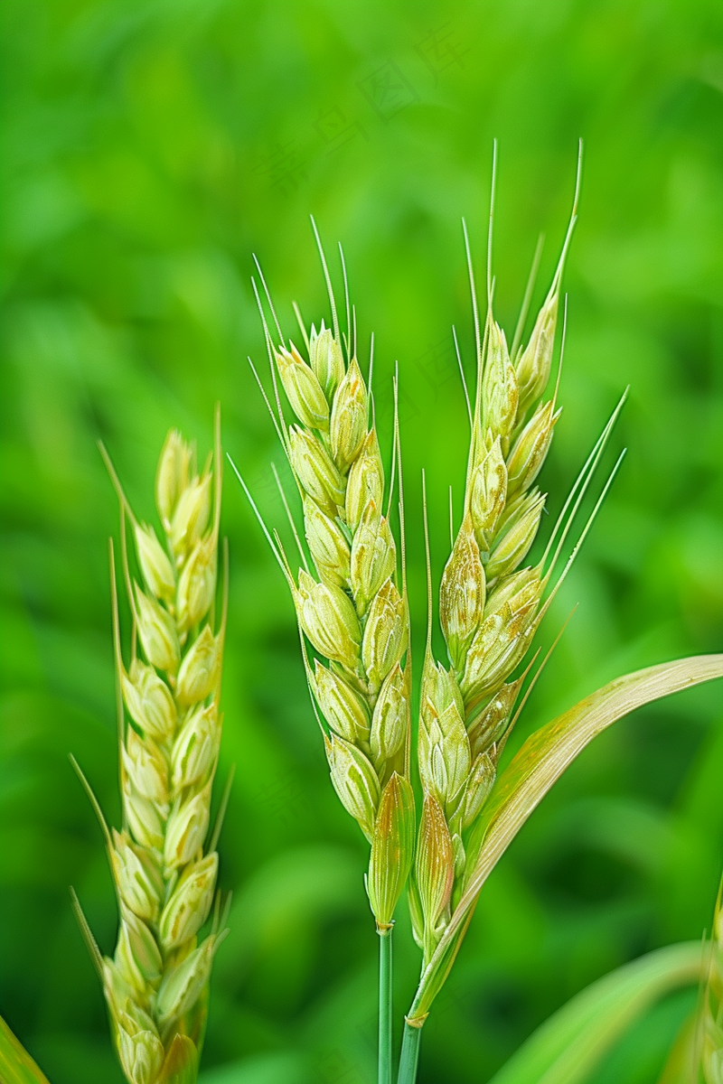 小麦绿色麦穗小满芒种粮食丰收摄影图