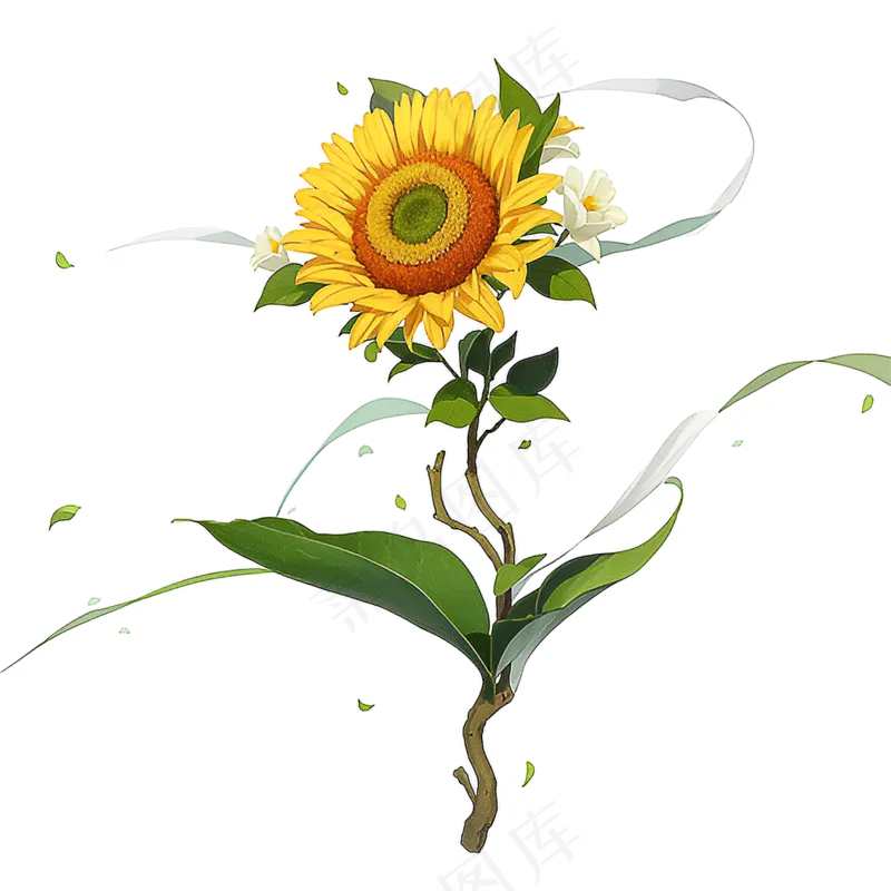 黄色向日葵免抠素材85