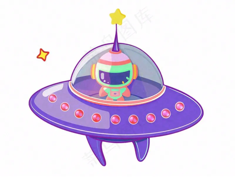 宇宙飞船航空卡通插画免抠(1232x928)