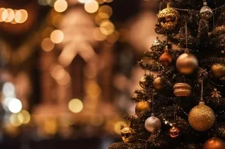 圣诞树浪漫灯光背景