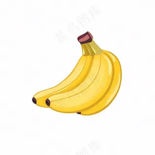 香蕉水果卡通插画免抠