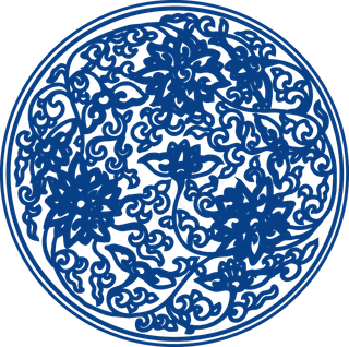 古代青花瓷图案花纹中国风图案祥云纹理传统图腾PNG免扣素材