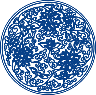 古代青花瓷图案花纹中国风图案祥云纹理传统图腾PNG免扣素材