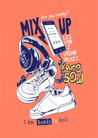 小白鞋 手机耳机