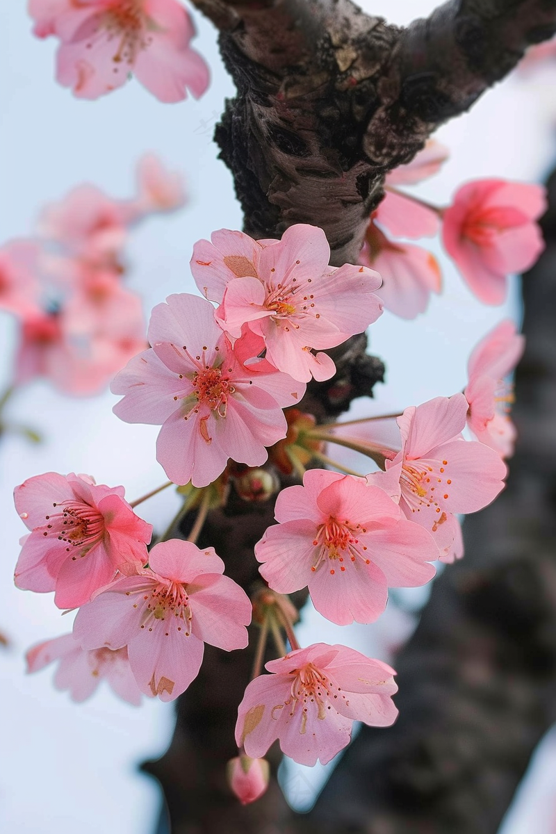 春日樱花花朵摄影图(2688x4032)