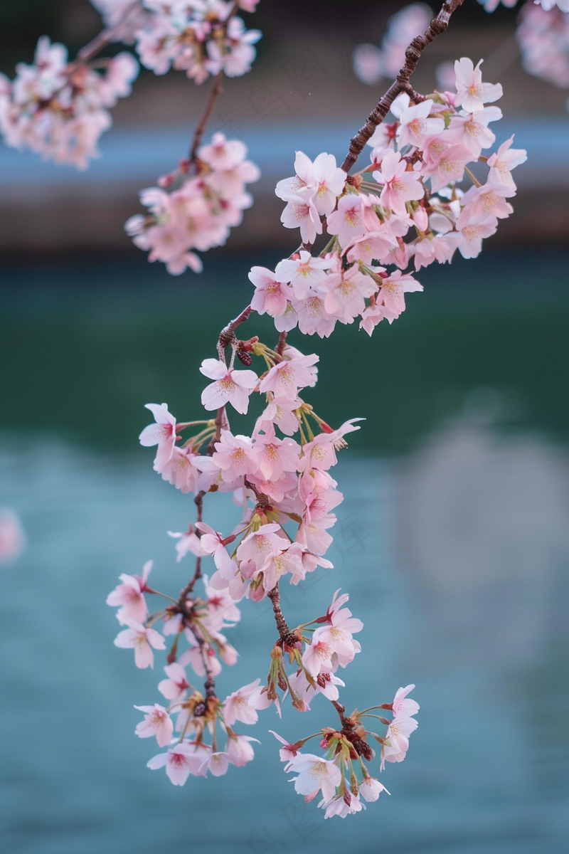春日樱花花朵摄影图(2688x4032)