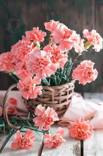 康乃馨鲜花花束摄影图
