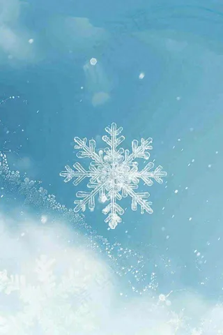 冬天雪花蓝色背景立冬冬至背景