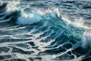 海洋海浪浪花摄影图