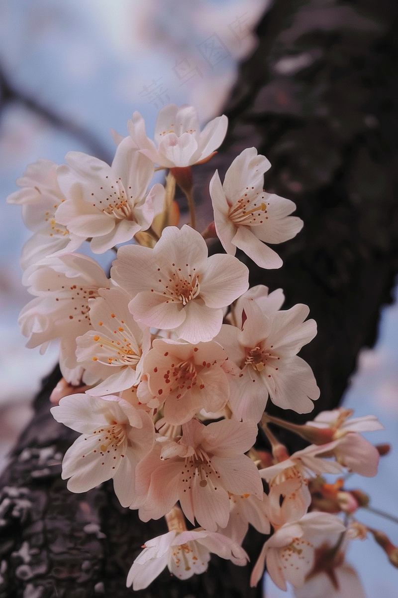 春日樱花花朵摄影图(2688x4032)