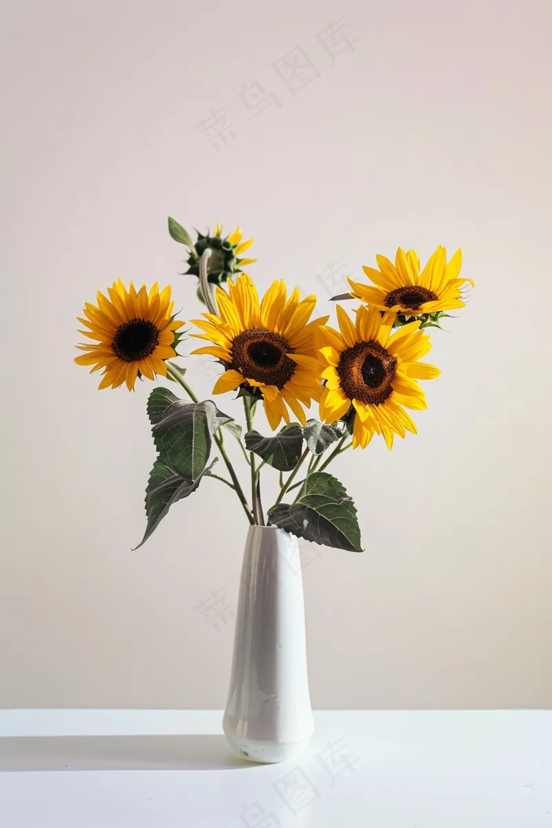 向日葵向阳鲜花摄影图(2688x4032)