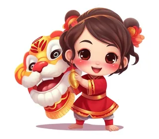 可爱福娃新年形象