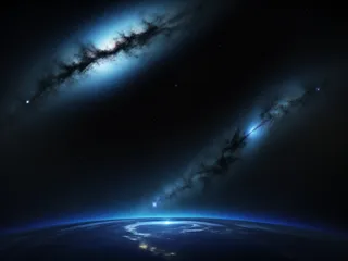 黑暗深邃的宇宙星空背景