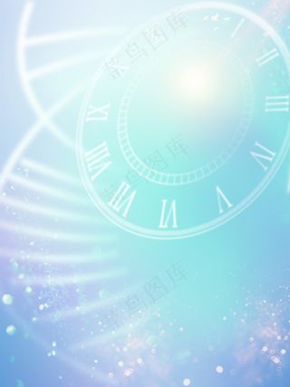 蓝色小清新淡雅风格海报背景