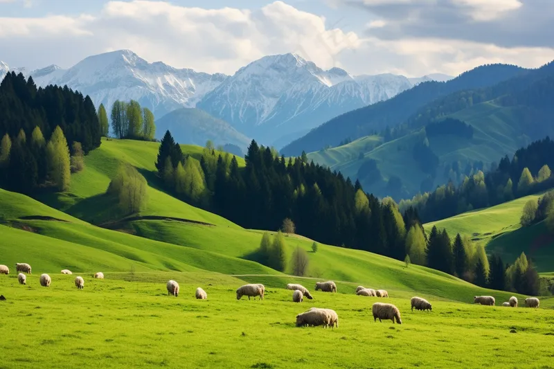 新疆春天草原风光大自然风景摄影图(4032x2688)