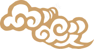 中式传统PNG免扣祥云中国风古典云吉祥图案工笔画创意素材 (138)