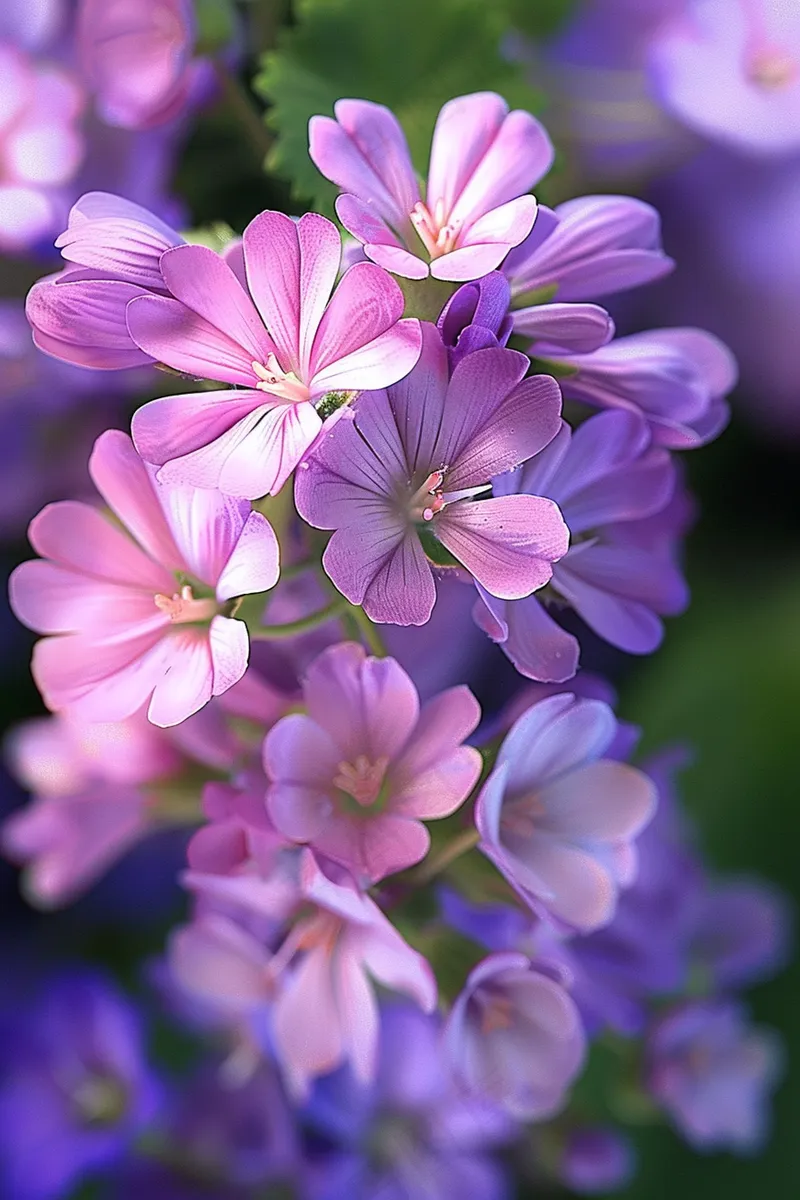 春天紫色小花盛开花朵摄影图(2688x4032)