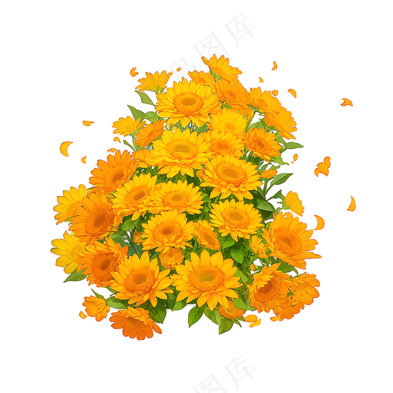 金色向日葵花丛素材9