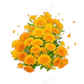 金色向日葵花丛素材9